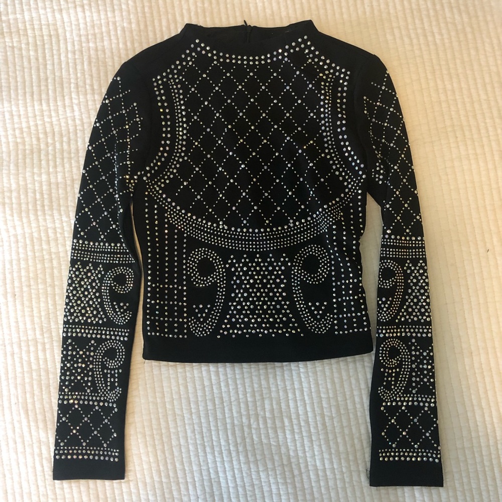 Rhinestone long sleeve